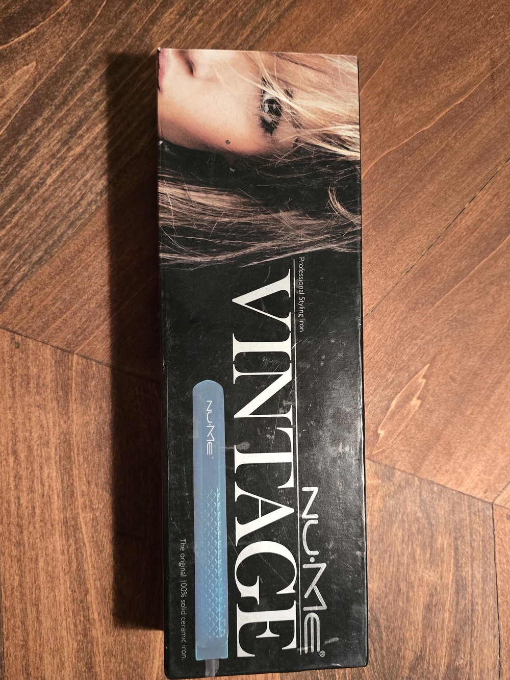 NuMe Vintage Blue Women’s Hair Styling Iron - Blue Accents